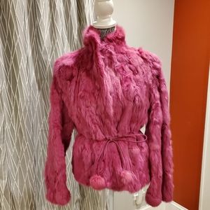 Authentic  wilsons leather rabbit  fur coat